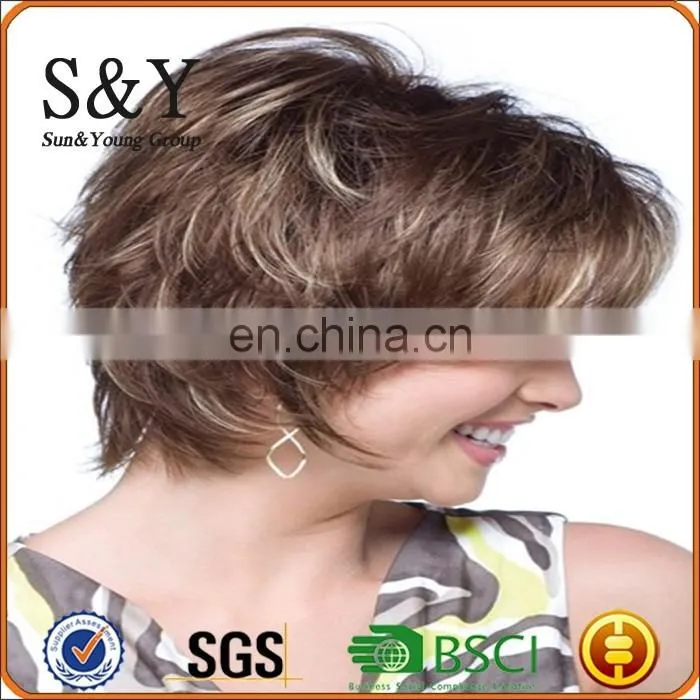 New Europe Style Sythetic Wig Human Hair Shorts Wig