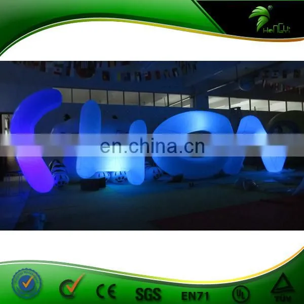 ABC Customized Design Inflatable Letter Balloon Color Change LED Lighting Trade Show Ball Birthday Party Display
