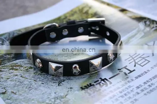 Genuine leather country western dog collar