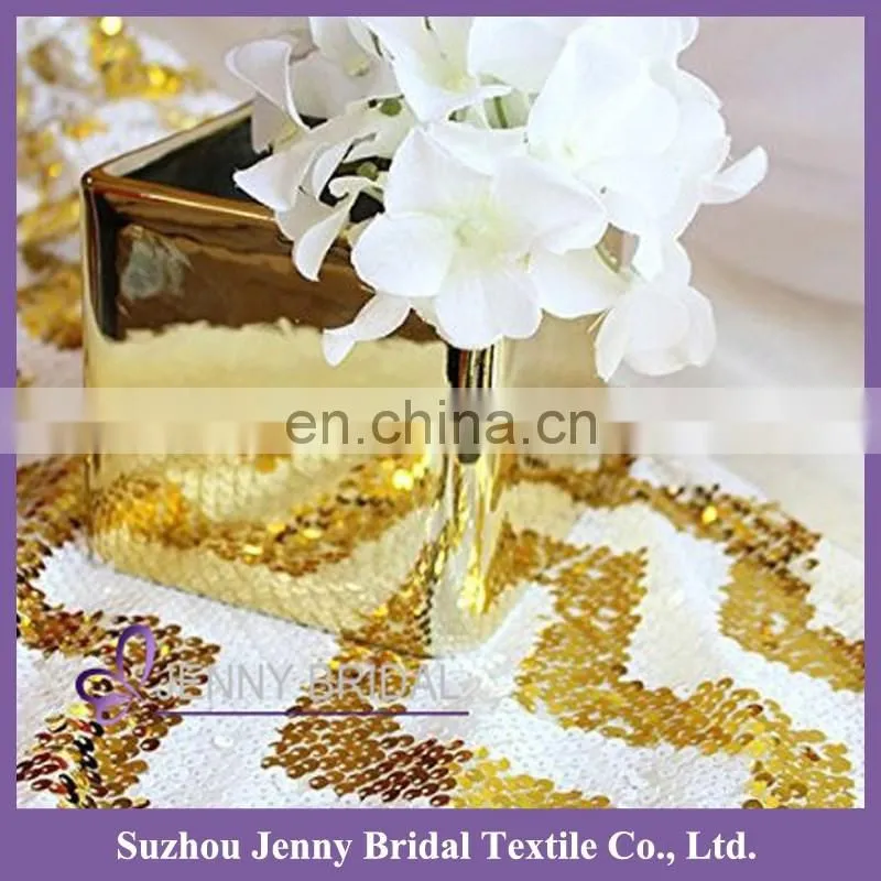 SQN#41 sequin fabric chevron table runners wedding