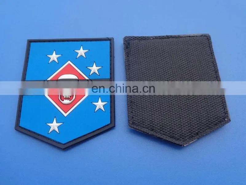 customized soft pvc patch embossed company brand garment pvc patches