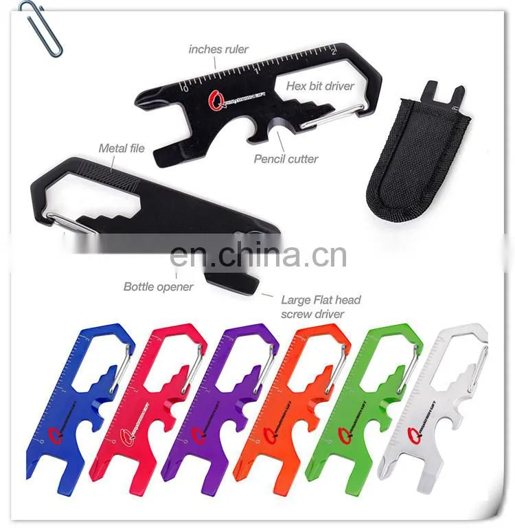 8 in 1 stainless steel pocket multi function tool with screwdriver,bottle opener,ruller,wrench,
