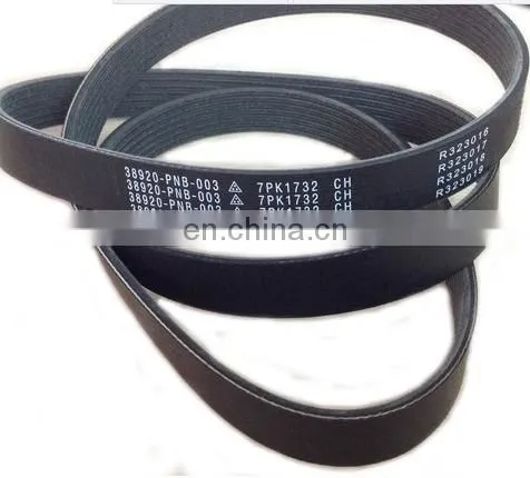 7PK1732 car spare parts fan belt with oem 38920-PNB-003