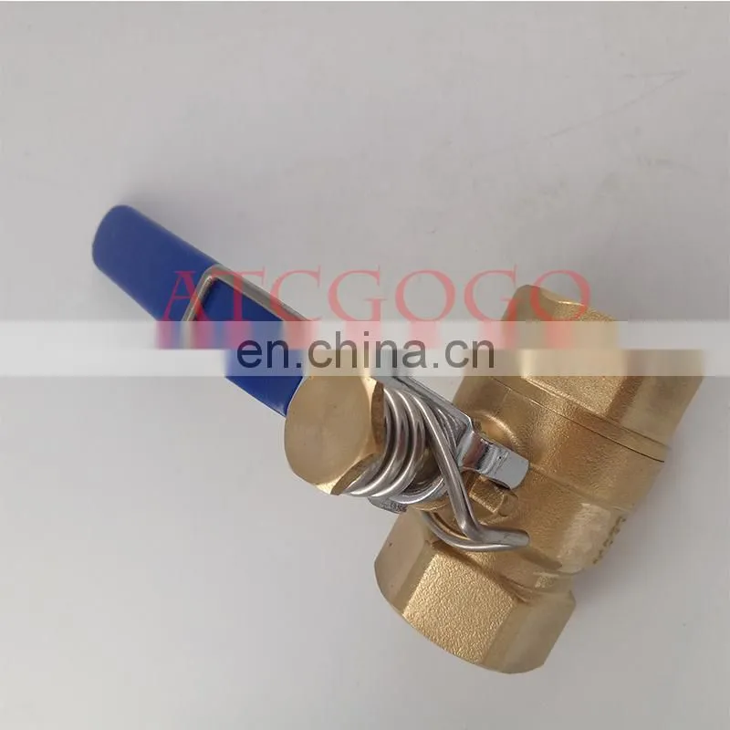 low price brass spring close ball valve DN25 1inch