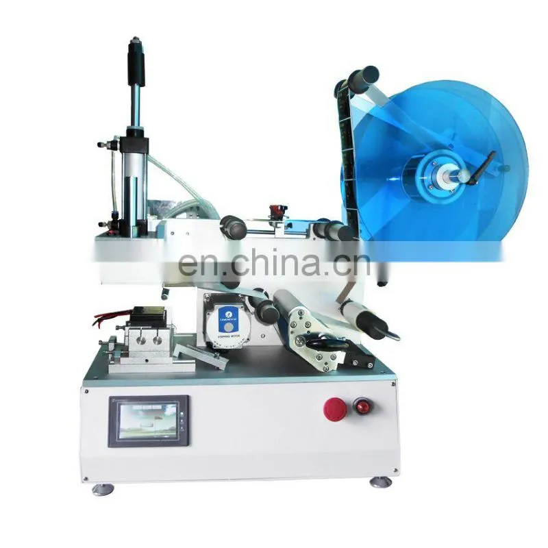 High Accuracy Table Bench Top Tamp Plane Label Pasting Applicator Box Pouch Flat labeling Machine