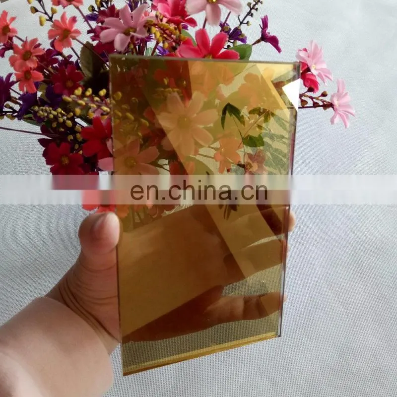 high quality 4mm 5mm 6mm Golden Reflective Glass
