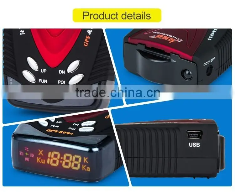 2016 Laser Detection Voice Safety Alert GPS Auto Car Speed Cobra Radar Detector