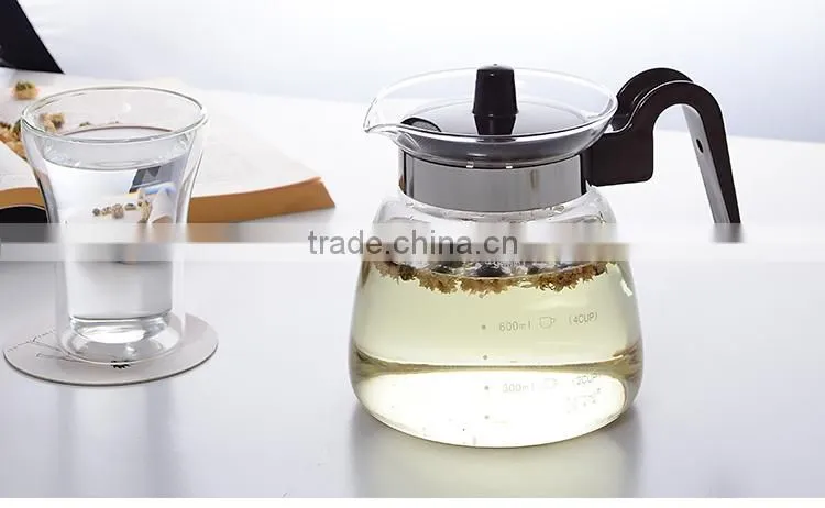 instant hot water kettle, 1 liter 34 oz pyrex glass , high quality lead-free glass tea kettle 2016