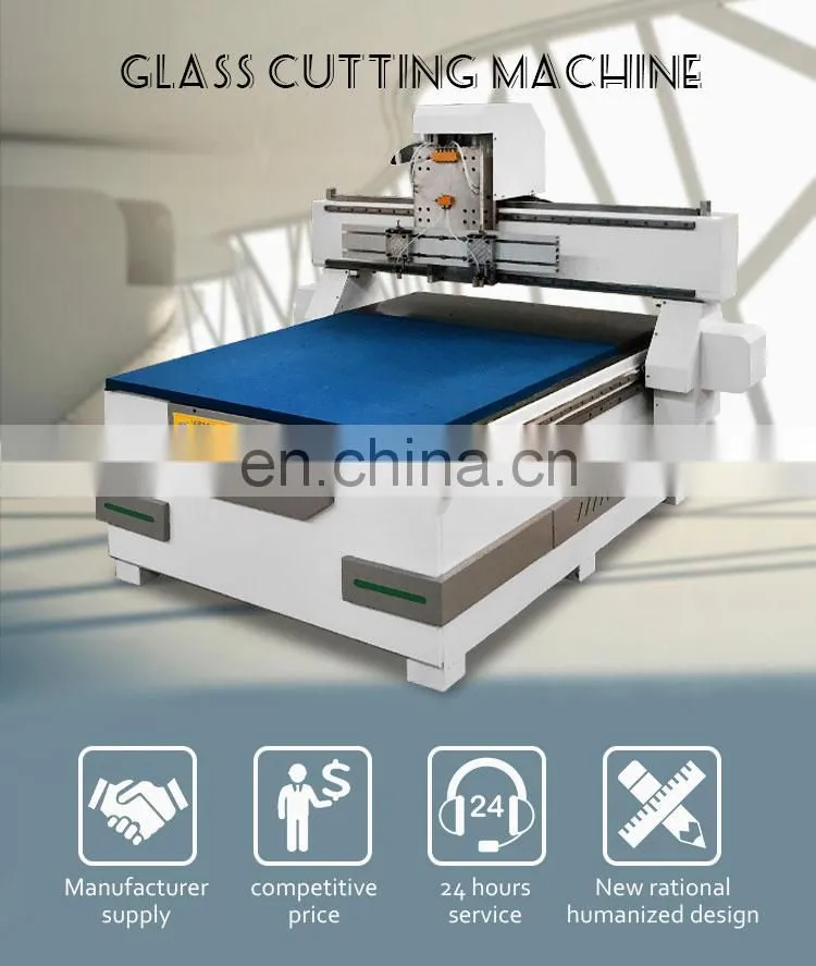 Full Automatic thin CNC glass cutting machines convex car rearview mirror cnc glass cutting machine 1313 flat glass sheet cutter