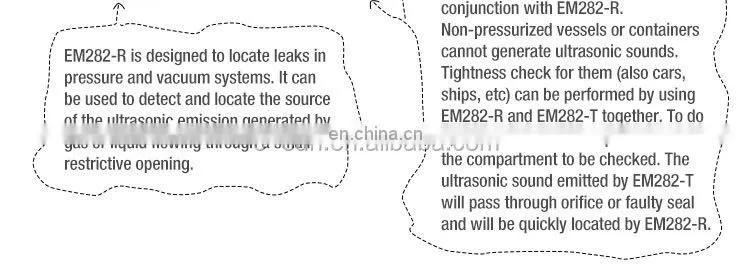 All-Sun EM282 Ultrasonic Detector 40KHz Gas Leak Detector Ultrasonic Relative Humidity<80% Reliable Pipe Leak Detector