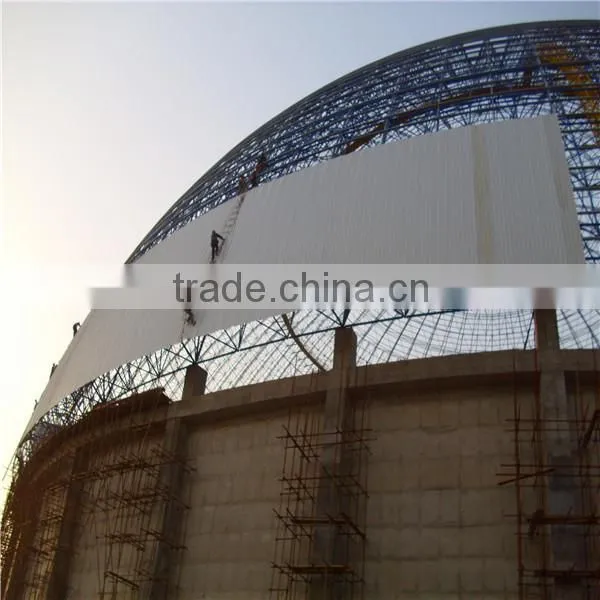 Cost efficient space frame dome warehouse dry coal storage shed
