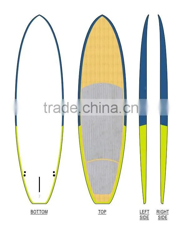 graphic paint on bamboo electric surfboard stand up paddle recreational
