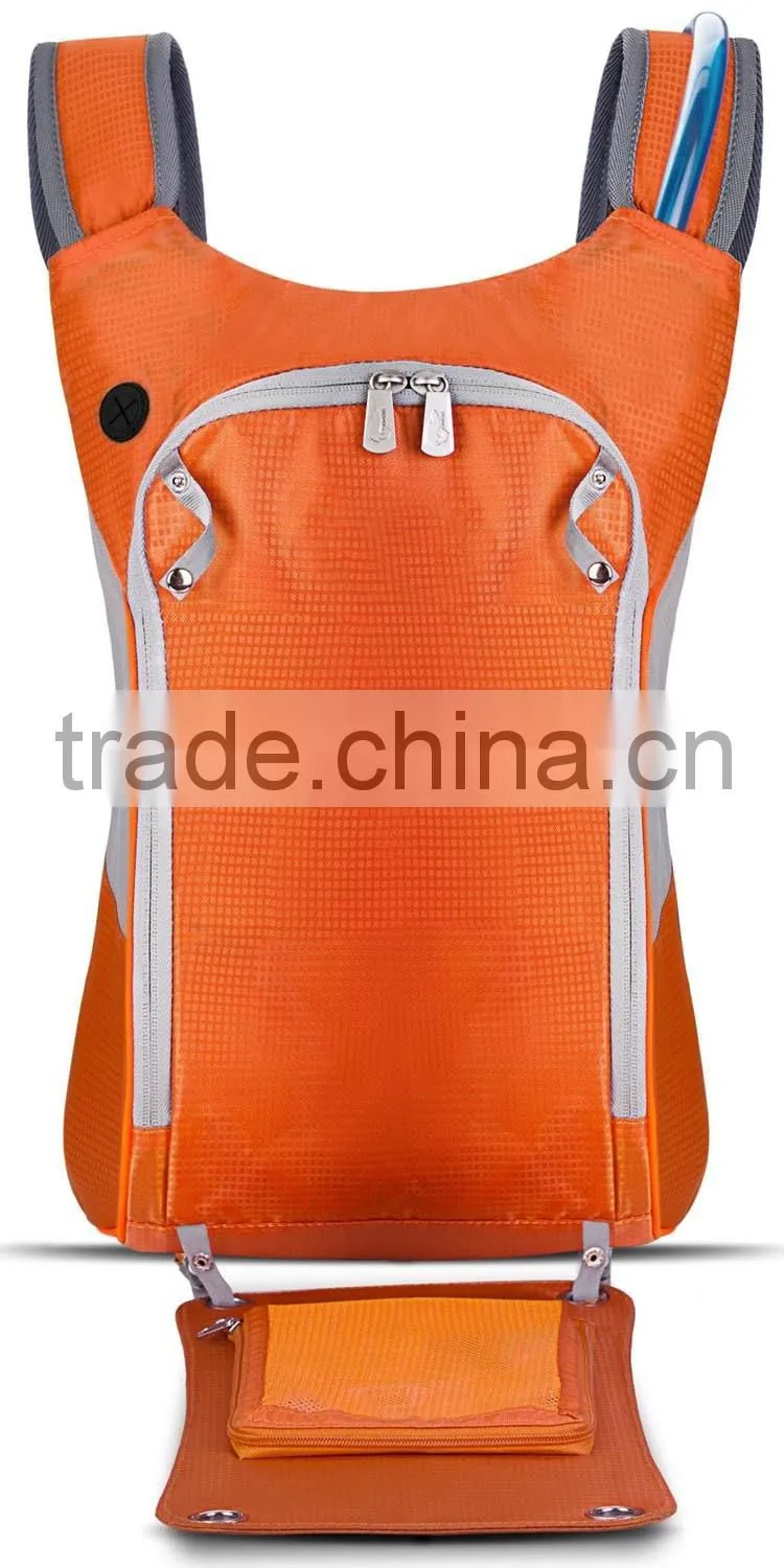 High quality custom solar hydration backpack, OEM solar hydration pack with water bladder
