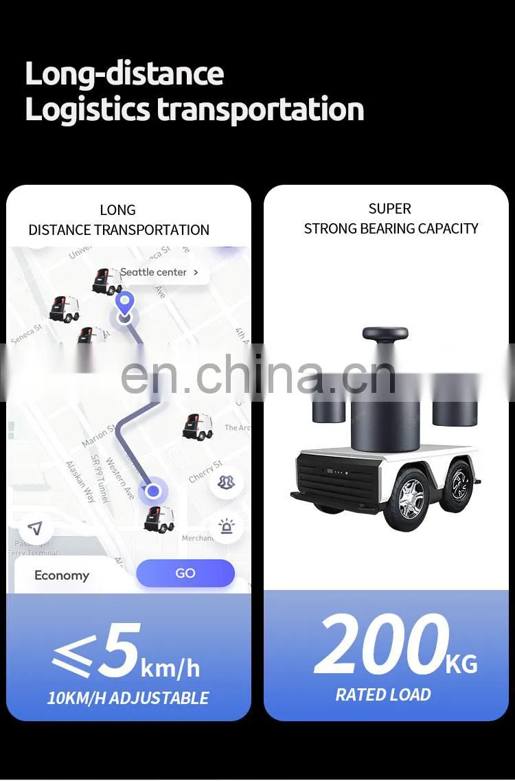 High speed customized 30km/h unmanned inspection vehicle UGV-11 unmanned delivery robot with 200kg payload