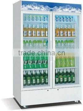 High Quality 268L glass door showcase with CE/UL/ETL/GS
