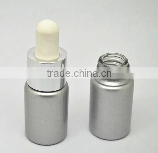 10ml glass tube bottle with dropper or screw metal cap pharmaceutical vial