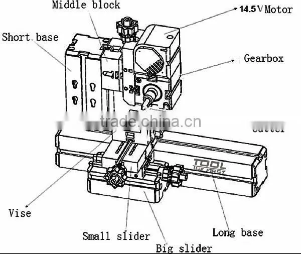 hot sale powerful 60w Mini Metal Horizontal Milling Machine for hobby ,cool DIY tool