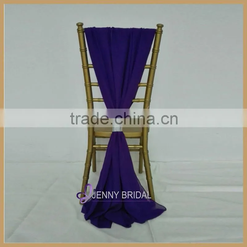 SH043J hotsale and popular chiffon blush chair sashes