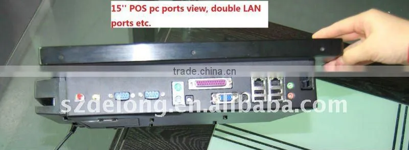 15"lcd touchscreen fanless VIA pc with wifi built-in CPU: Intel Atom N270 (onboard) 1.6GHz support win7/xp