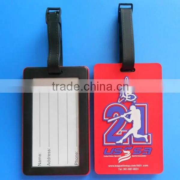 soft pvc luggage tag