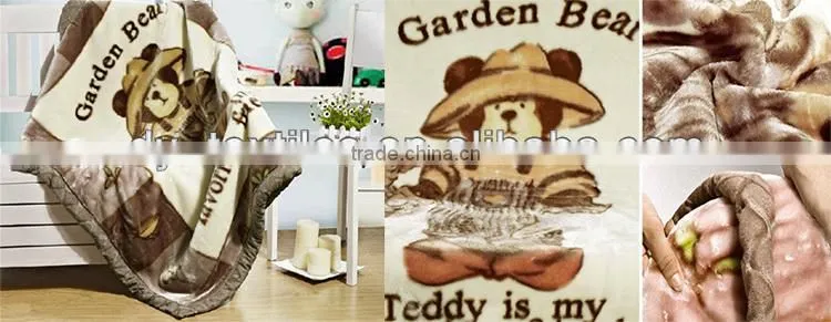 Double sided practical cute lovely caroon fleece blanket printed