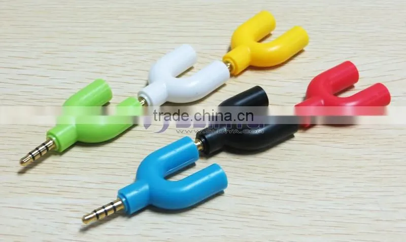 Earphone Headphone Jack Ear Cup Splitter Adaptor Music Share Set