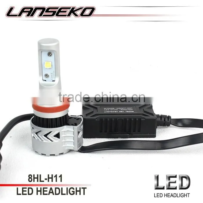 24months warranty led auto car light H11 single beam 3000LM 40W per bulb