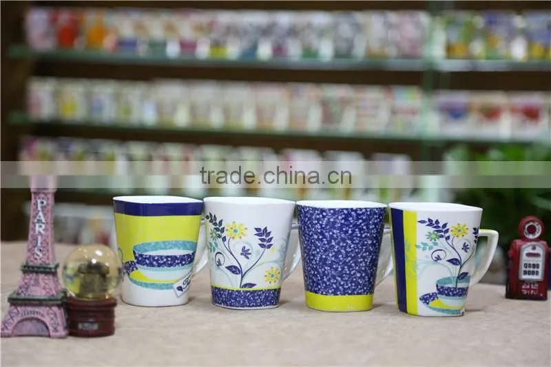 Best selling daily use white porcelain mug ceramic funny