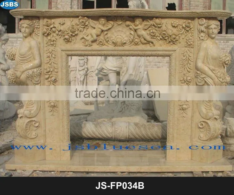 Natural stone fireplace mantel