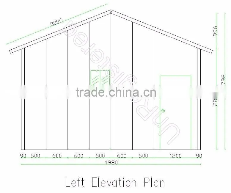 Durable One Bedroom Prefabricated Family Residential Living House Design Plan