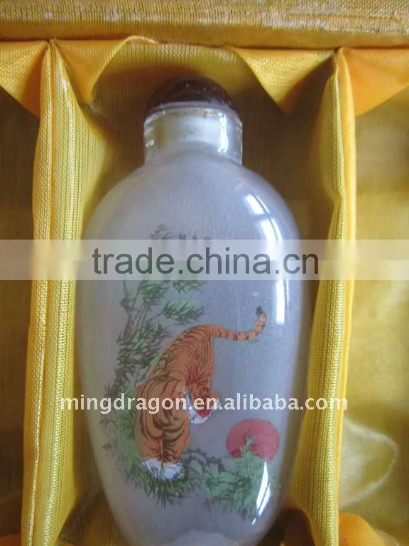 Chinese Old Glass Painting Snuff Bottle