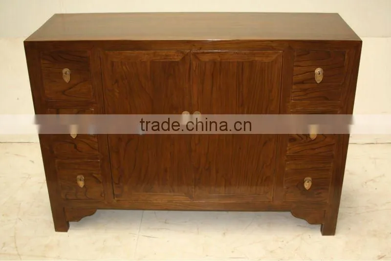 antique reproduction furniture elm cabinet/sideboard