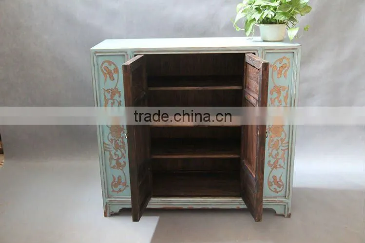 chinese reproduction furniture golden painting sideboard