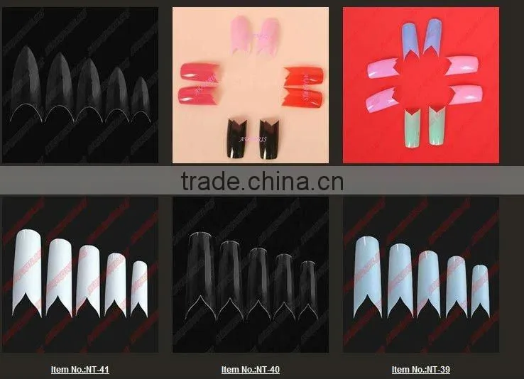 wholesale 100pcs/box&500pcs/bag Natural French Nail Tips False Acrylic Nail Art Tips NT-83/82/85