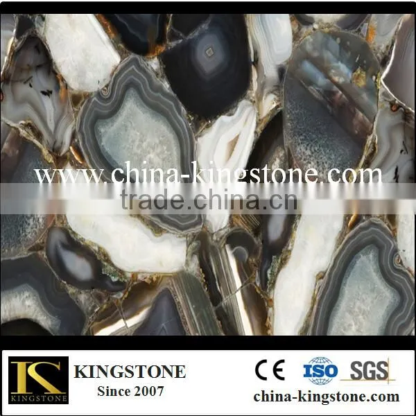 Grey agate, semi precious stone, semi precious stair