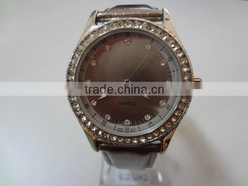 Genuine Leather diamond master watch with Japanese PC21S Movement.