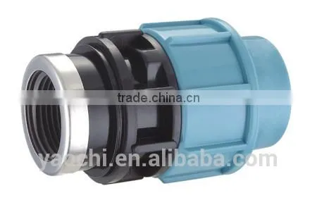 PP compression fitting thread female coupling