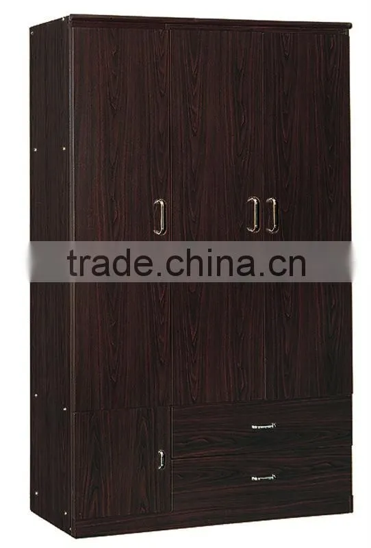 hot sale cheap popular fashion modern 2 door with drawer MDF wardrobe closet
