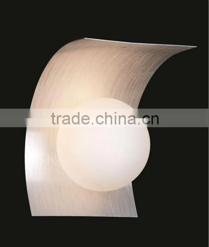 Aluminum modern Wall lamp with brown opal white glass shade MB3027A/A