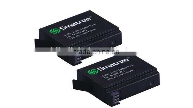 Smatree for go pro 4 battery 3.8v 1290mah replacement