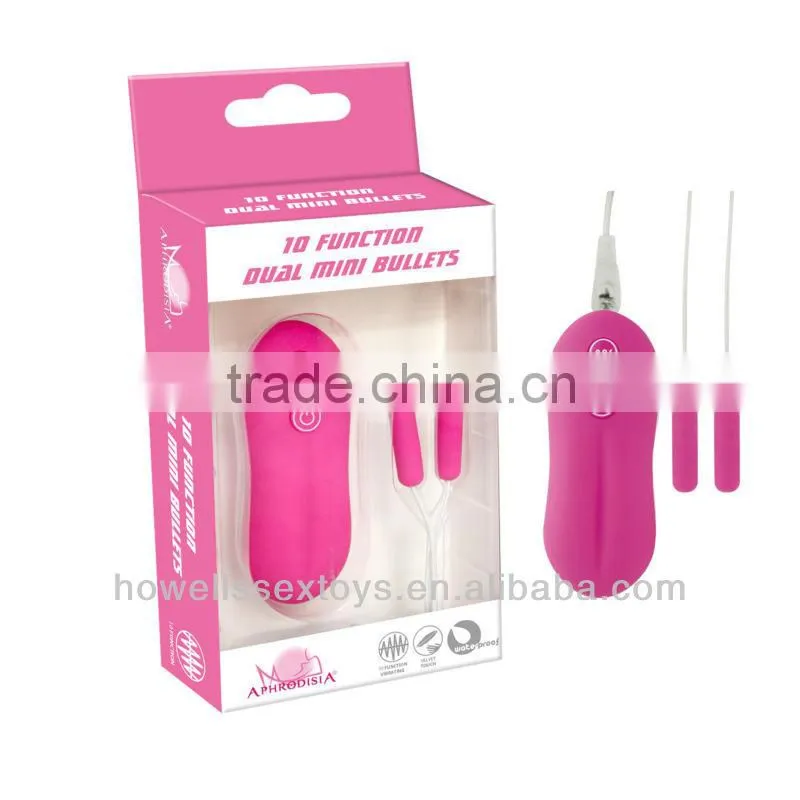 Sex Toys ABS Pink Dual Bullet Vibrator