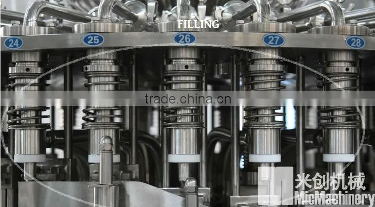 MIC-36-8 3in1 automtic glass bottle wine filling machine