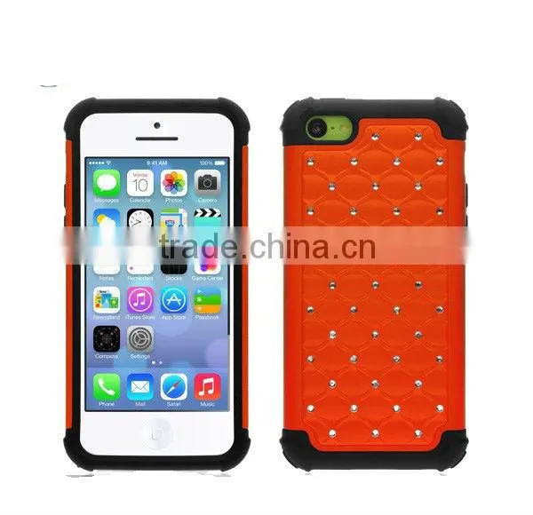 DIAMOND BLING SHOCKPROOF HARD MOBILE PHONE CASE COVER FOR IPHONE 5C