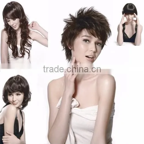 Alibaba Express Best Seller for machine made wig with European human hair for women in different hair style