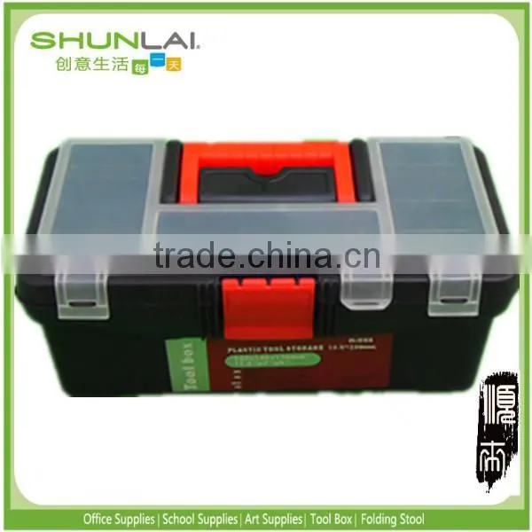 Cheap colourful tool box with transprent lid
