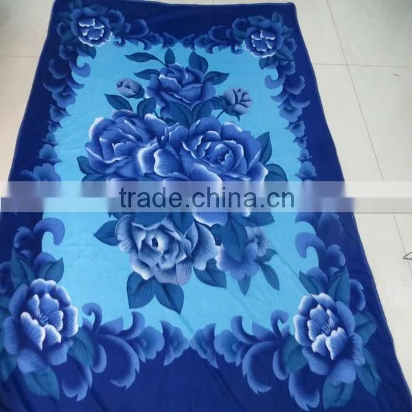 super soft printed flower coral fleece blanket