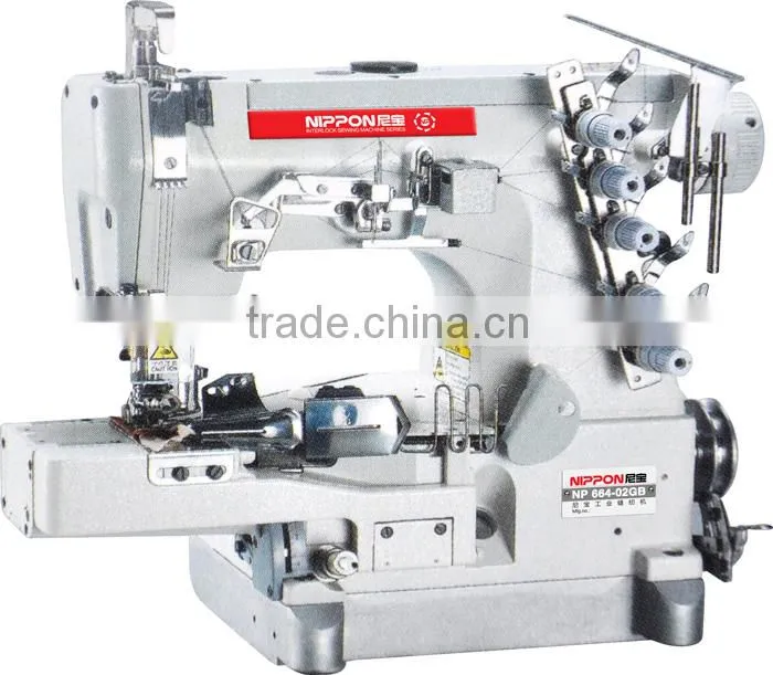 NP 664-02BB interlock for sewing rolled-edge high speed small flat-bed interlock Sewing Machines for sewing ROLLED-EDGE