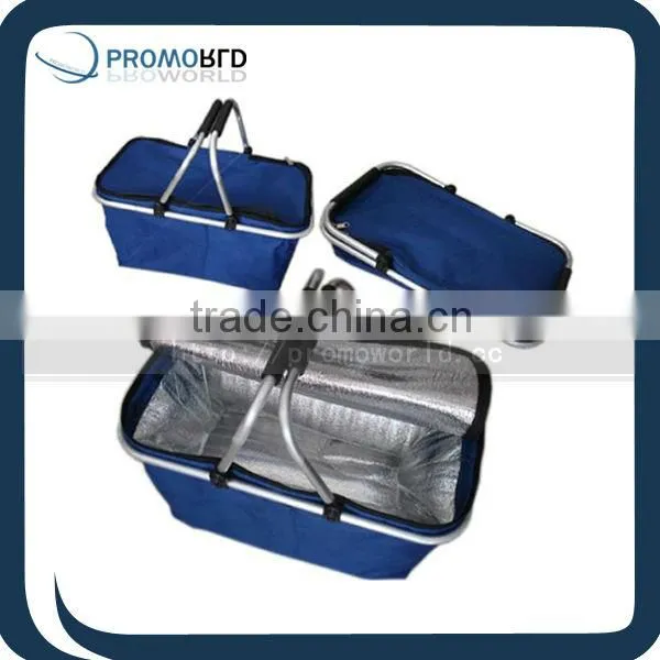Greens Aluminum frame basket family size picnic cooler bag