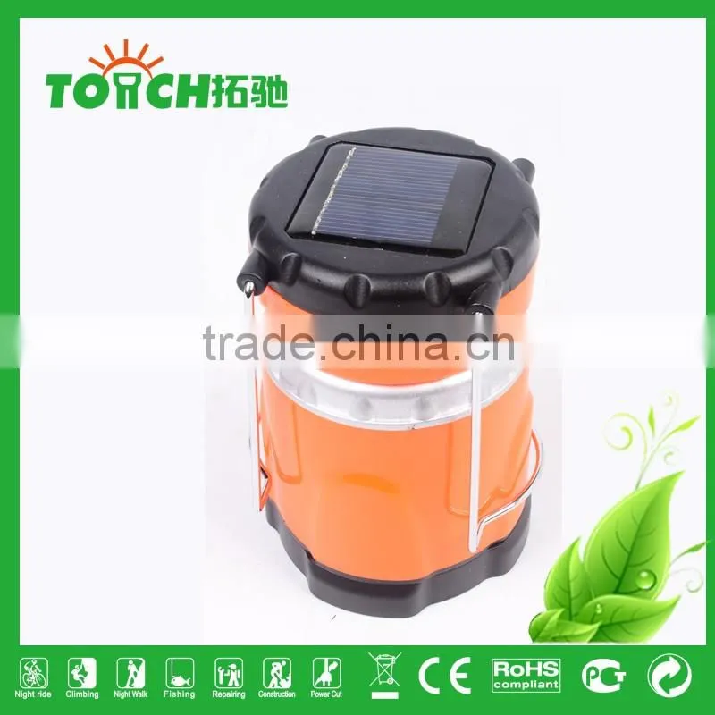 Solar Camping Light Rechargeable Camping Light Plastic Tent Lamp High Power ABS Lantern Emergency Searching Torch