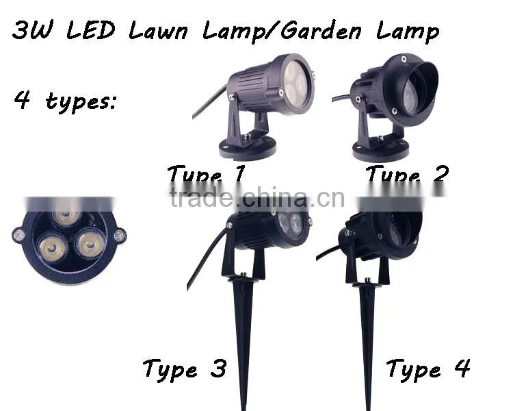 3W 5W Single Color and RGB Color outdoor garden pillar light